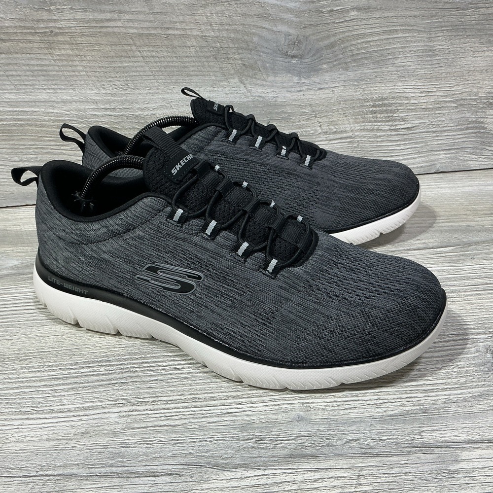 Skechers Mens Wide Fit Summits-Louvin Gray Walking Athletic Gray 9.5W US 232186W